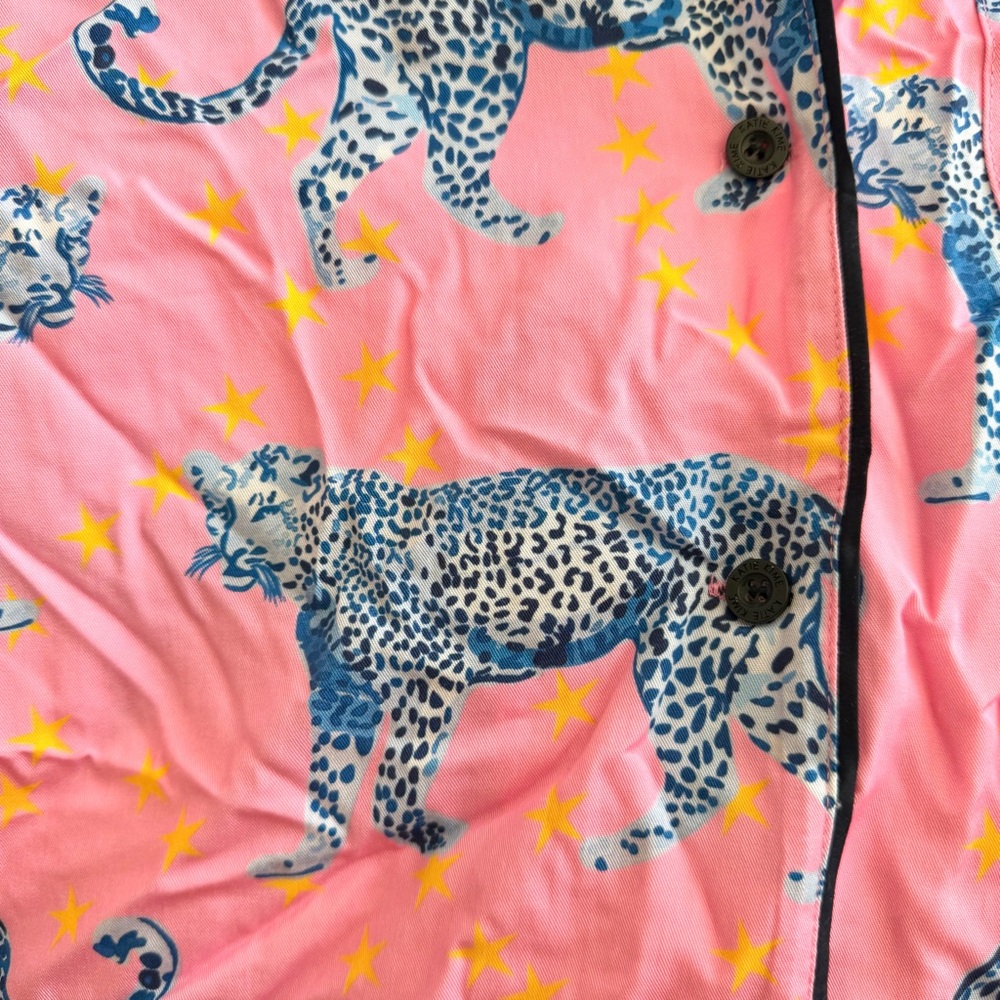 Katie Kime Cosmic Cheetah Pajama Top Size S NWT - Picture 6 of 7